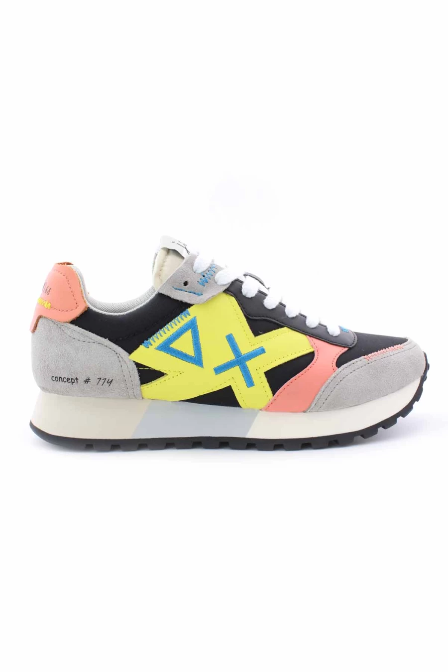 SUN68 Jaki Tricolor Sneakers for Men - Lightweight Comfortable Casual Shoes