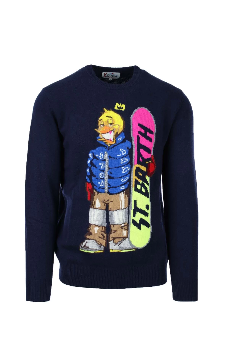 Saint Barth MC2 Duck Snowboard Wool Sweater - Warm Crew Neck Pullover for Winter Sports