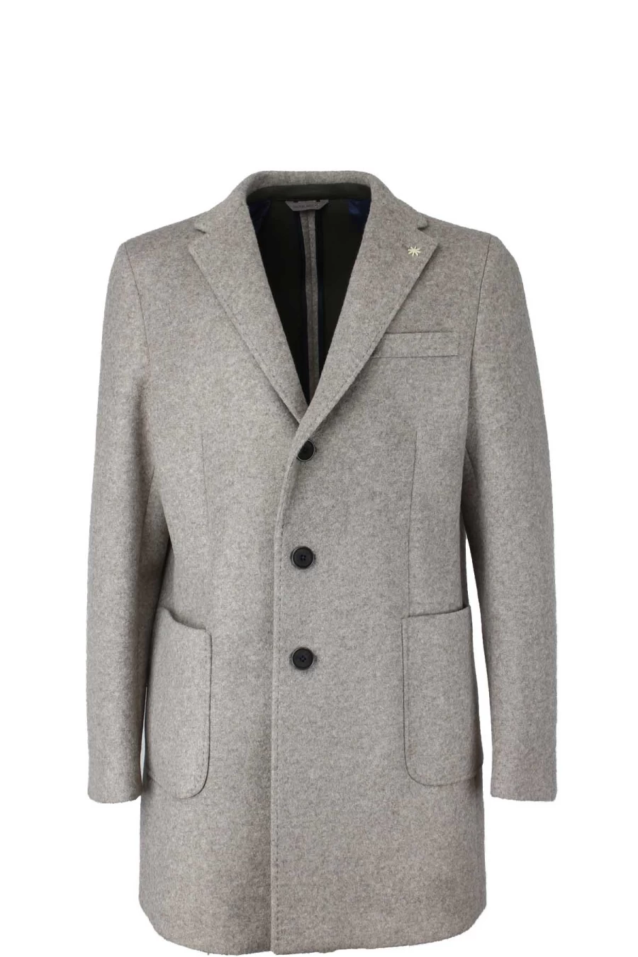 "Manuel Ritz 3/4 Stretch Wool Coat - Premium Wool Effect Jacket - Prestigemodauomo Collection"
