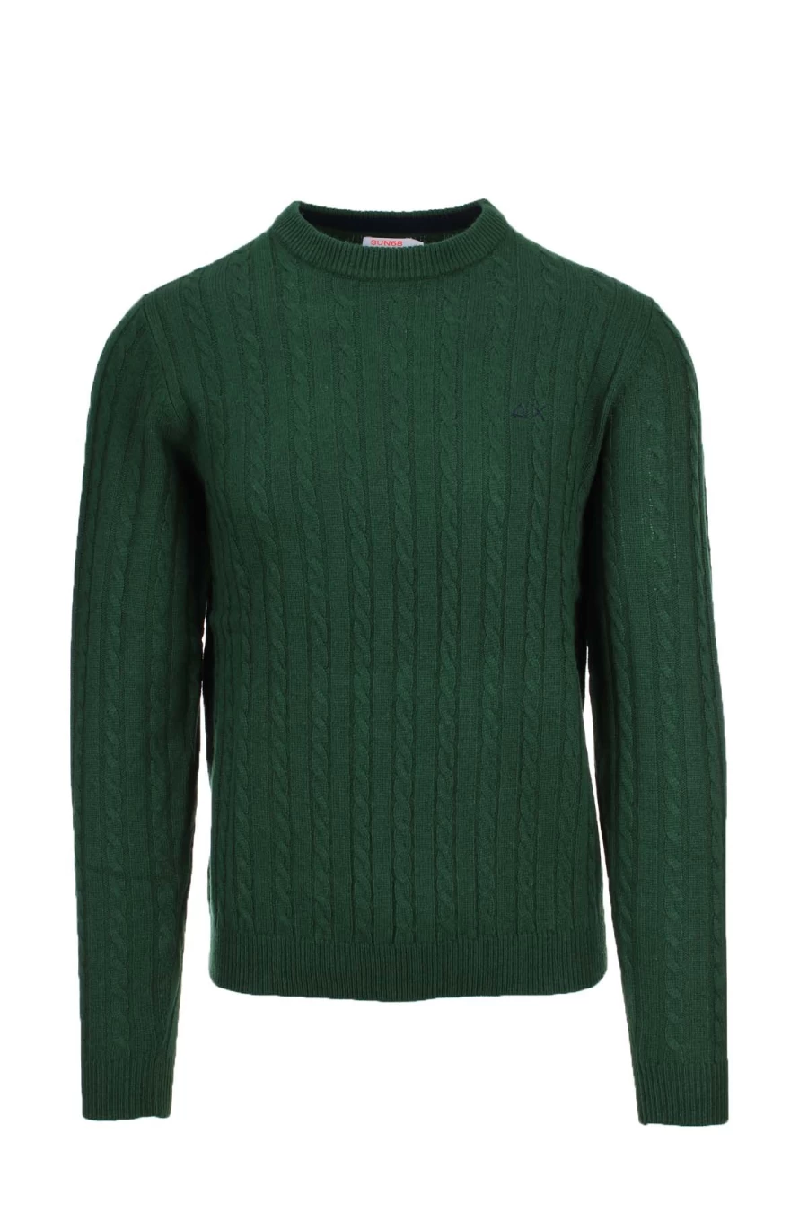 Wool Cable Knit Crewneck Sweater for Men by SUN68 – Prestige Moda Uomo