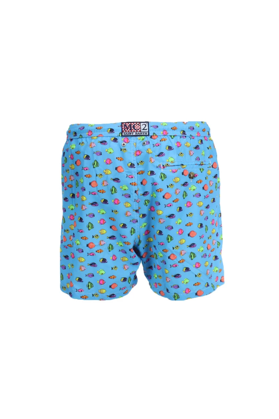 Saint Barth MC2 Men's Fluo Fish Print Swimsuit - Prestigemodauomo Swimwear