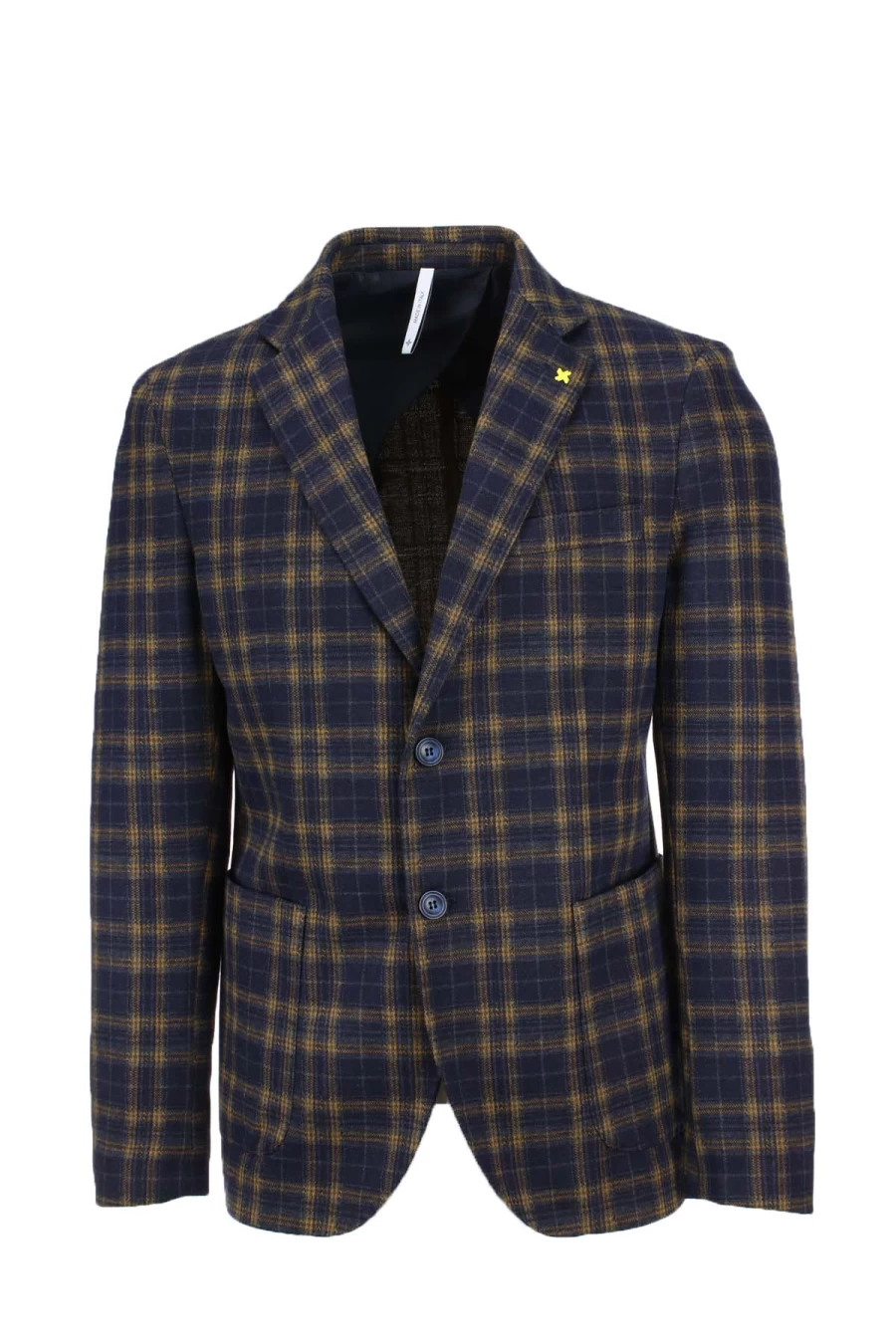 "Gilles Men's Wool Single-Breasted Jacket - Giacca Monopetto Lana Quadri - Prestigemodauomo Collection"