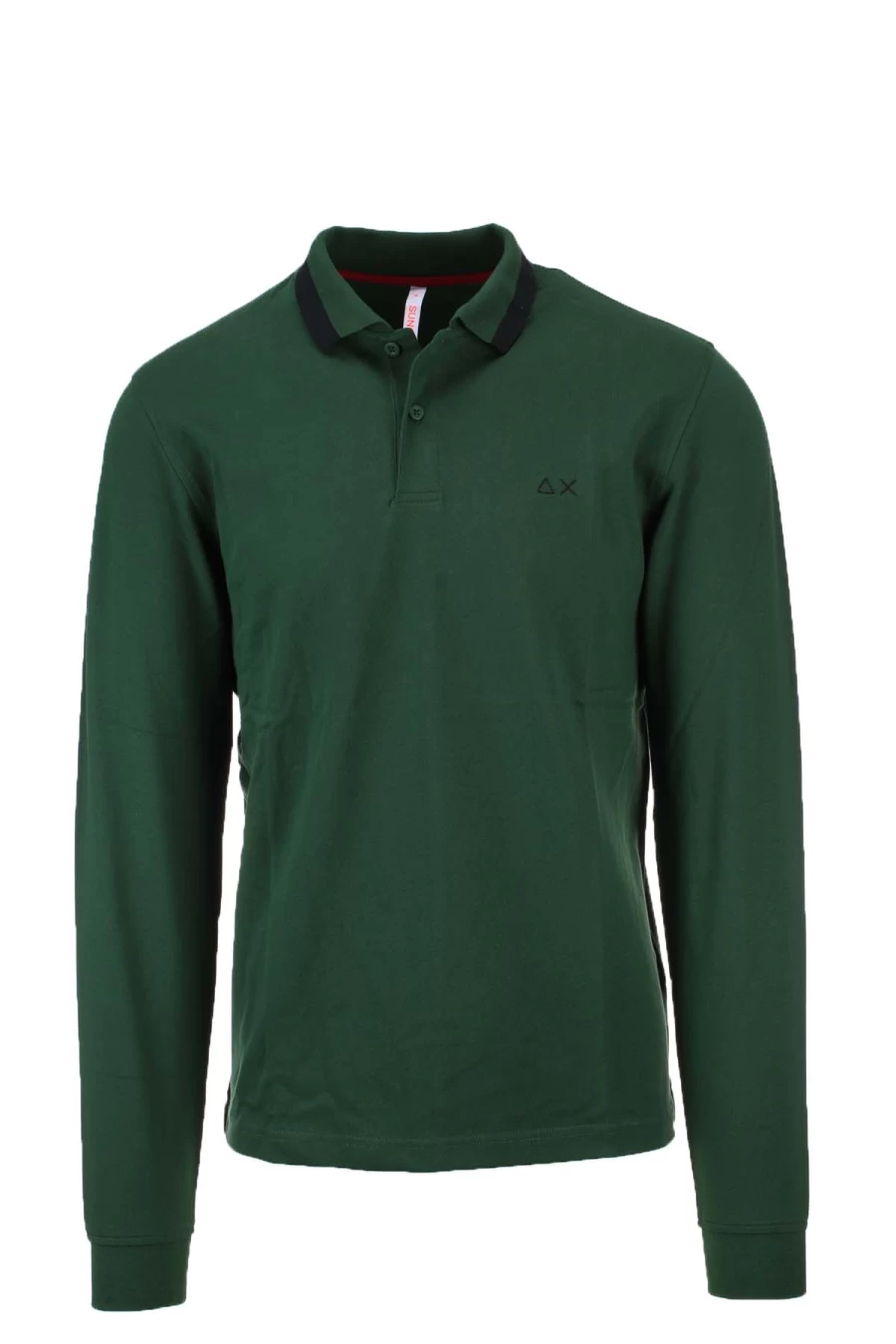 Men's Long Sleeve Polo Shirt with Contrast Trim - SUN68 Premium Casual Wear