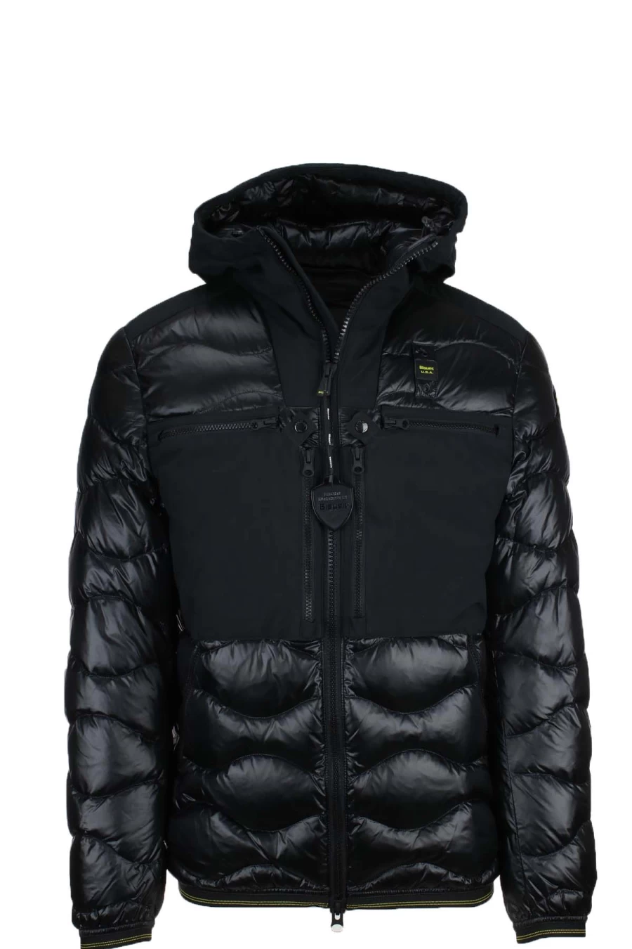 BLAUER Men's Wave Down Jacket with Large Pockets - Lightweight Winter Coat for Cold Weather