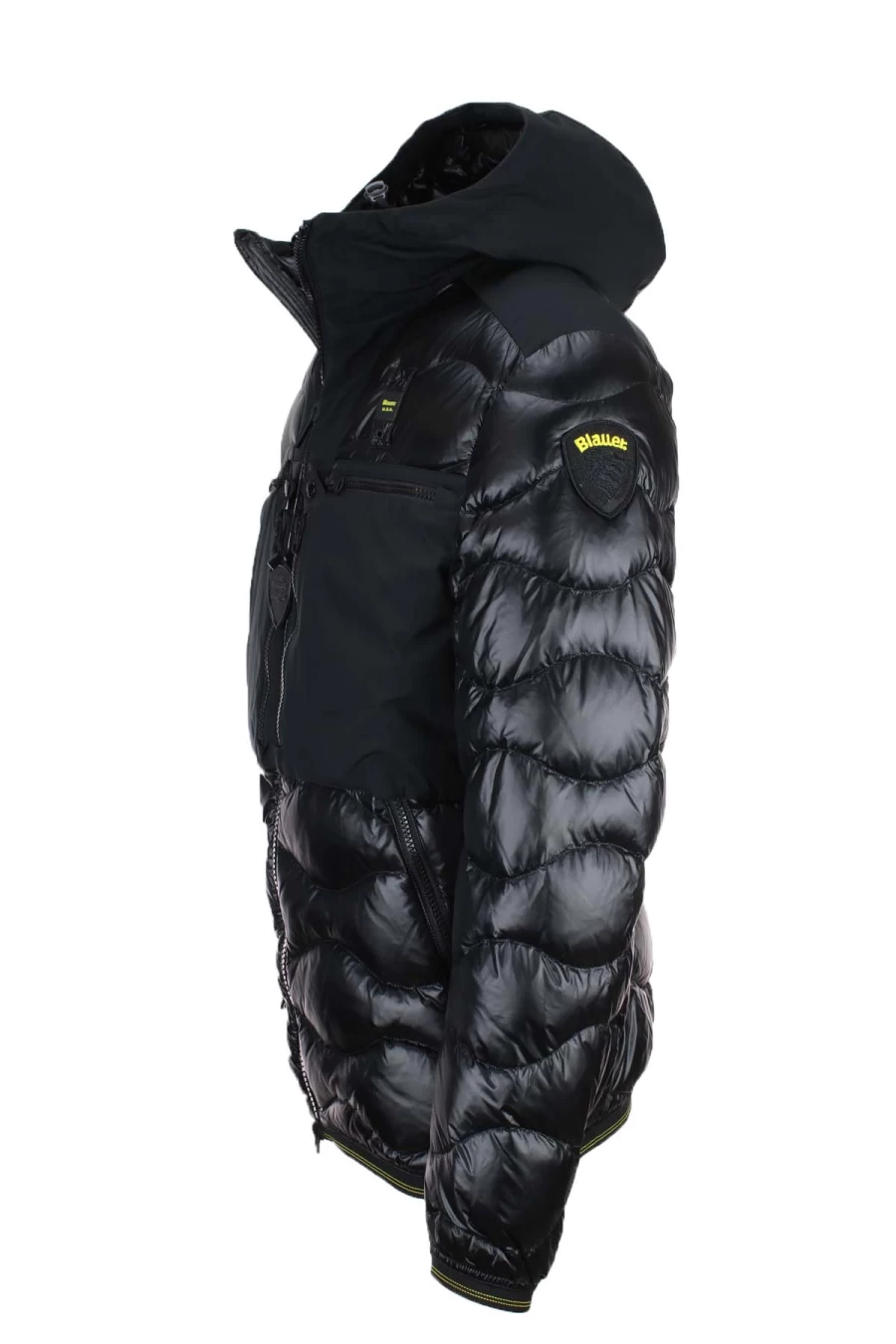 BLAUER Men's Wave Down Jacket with Large Pockets - Lightweight Winter Coat for Cold Weather