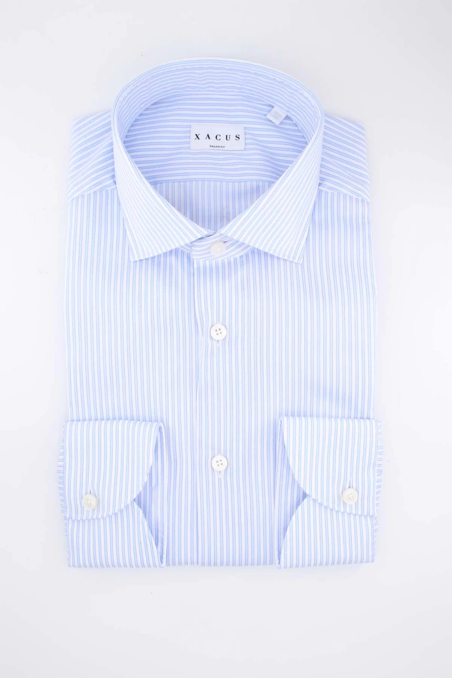 "XACUS Men's Tailored Fit Long Sleeve Cotton Dress Shirt - Premium Formal Wear"