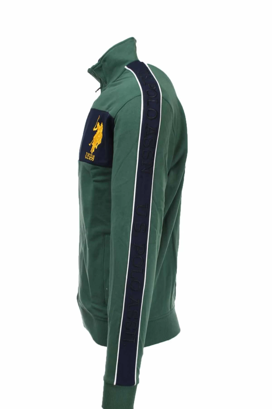 US Polo Assn Men's Zip-Up Fleece Cardigan with High Collar - Prestige Moda Uomo