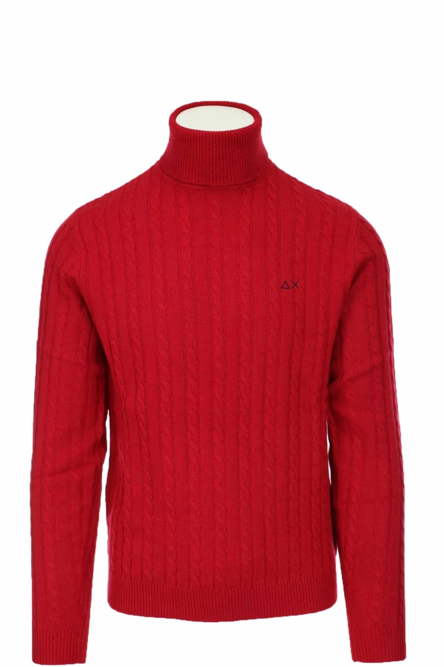 SUN68 Cable Knit Wool Turtleneck Sweater for Men - Premium Winter Pullover