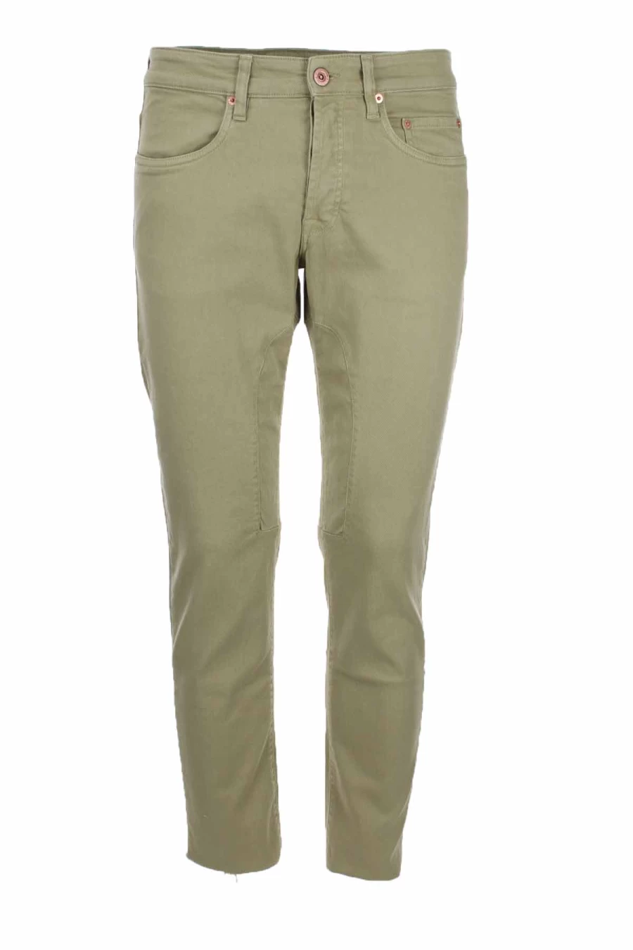 "Seville Men's 5-Pocket Cotton Trousers with Patch Detail - Siviglia Collection - Prestigemodauomo"