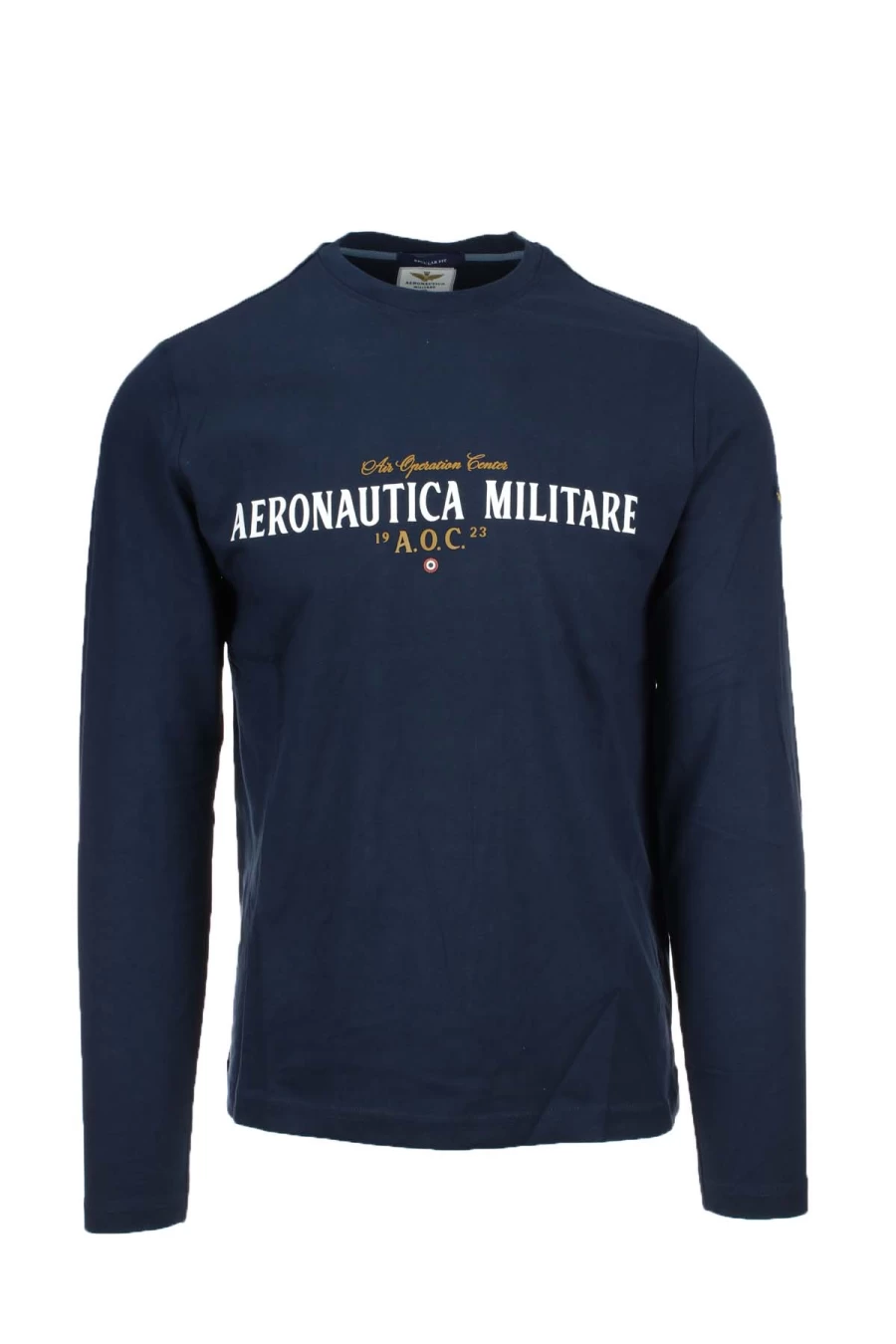 Air Force Long Sleeve T-Shirt with Printed Design - Aeronautica Militare Inspired - Prestigemodauomo Collection