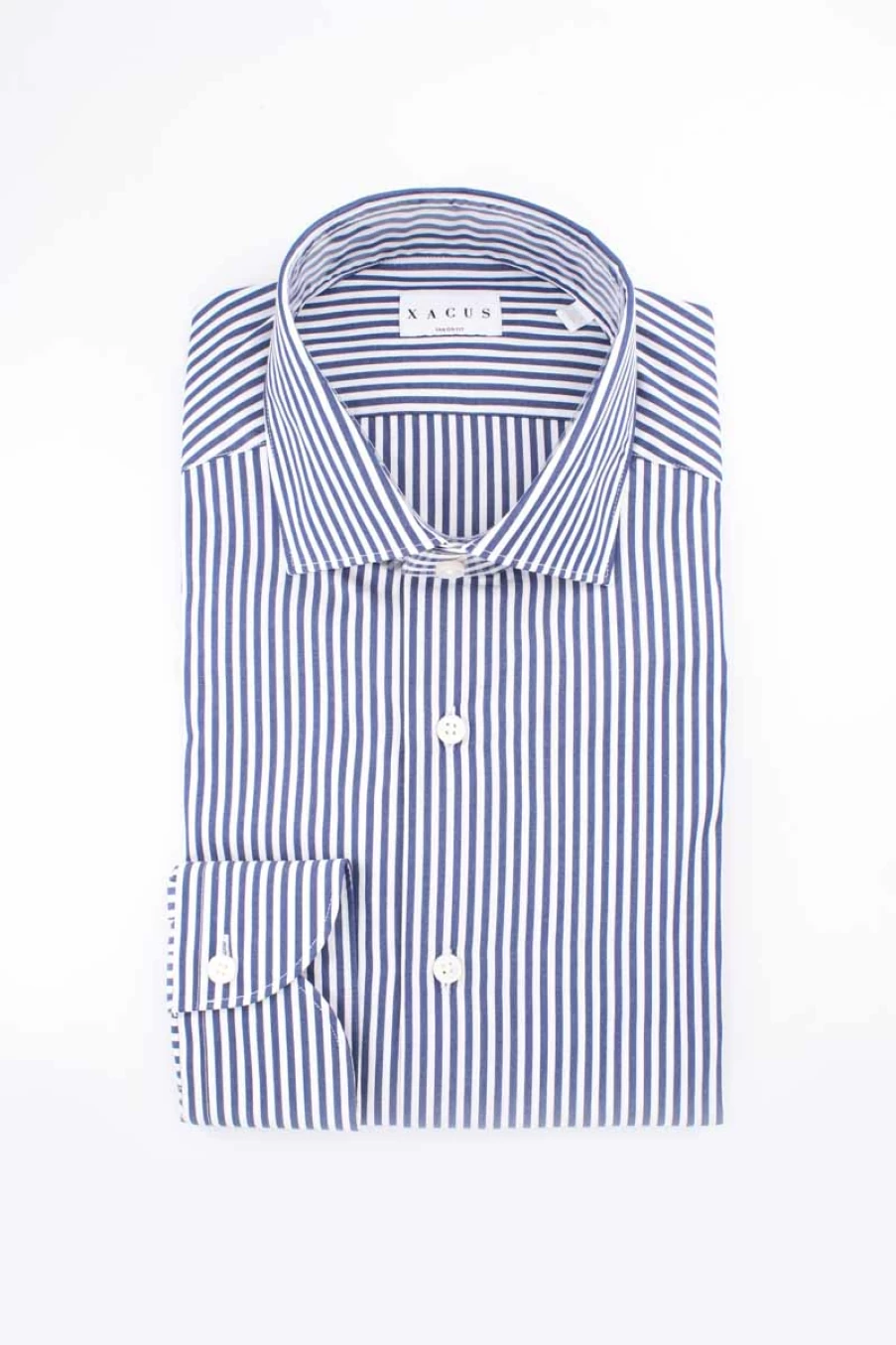 XACUS Men's Striped Cotton Shirt - Premium Casual Wear - Slim Fit Button Down Top