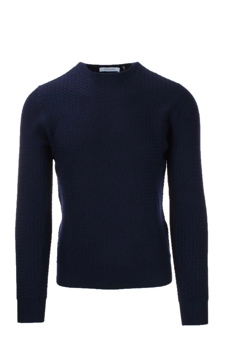 Gran Sasso Men's Microbraided Crew Neck Sweater - Luxury Italian Knitwear