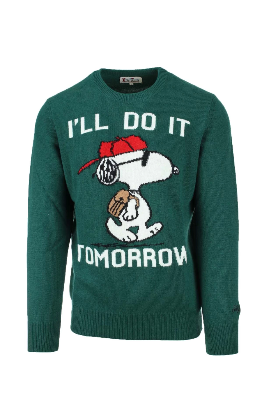 Saint Barth MC2 Peanuts "I'll Do It Tomorrow" Wool Crewneck Sweater - Prestigemodauomo