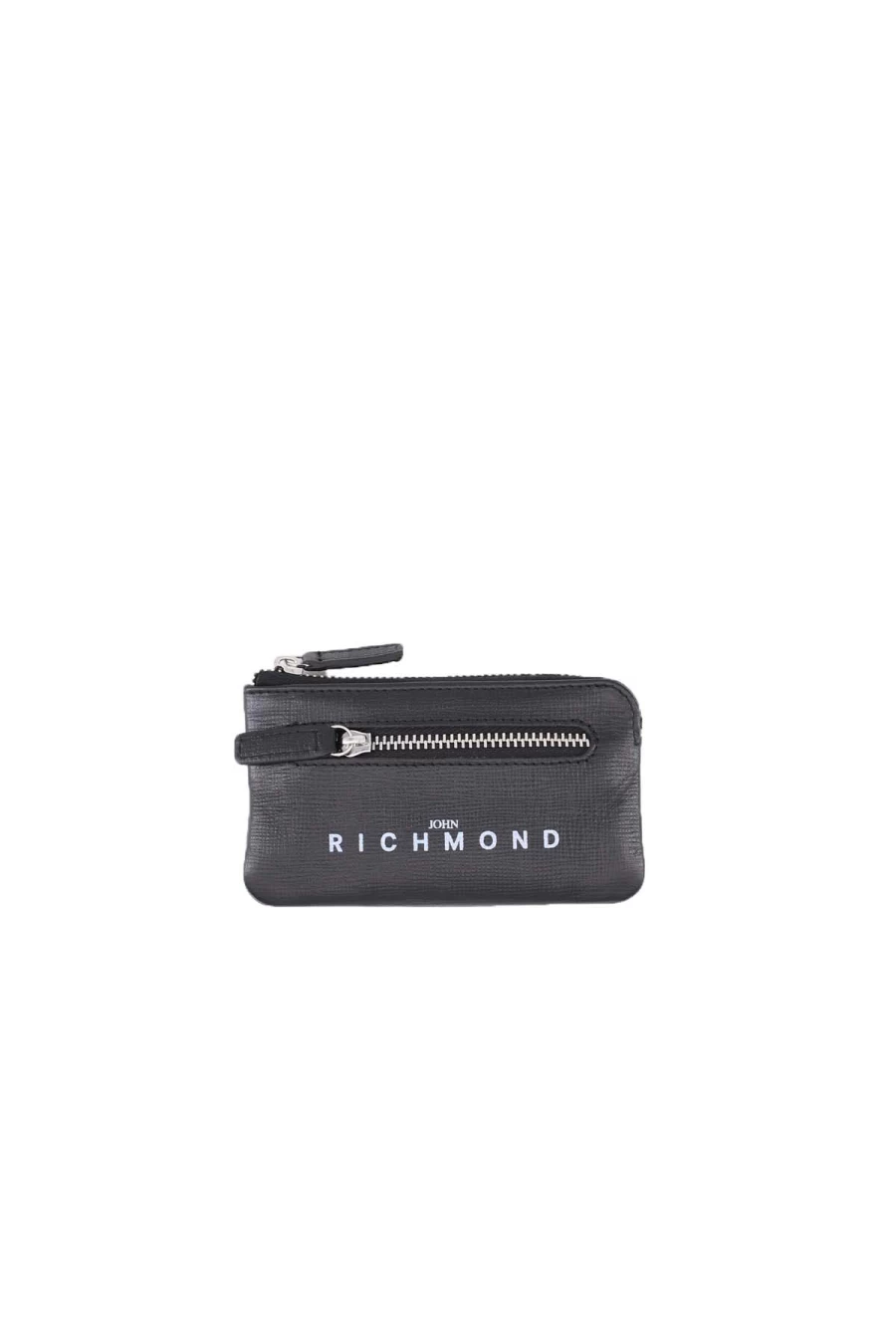 JOHN RICHMOND Leather Key Ring with Zip Closure - Premium Men's Accessory by Prestigemodauomo