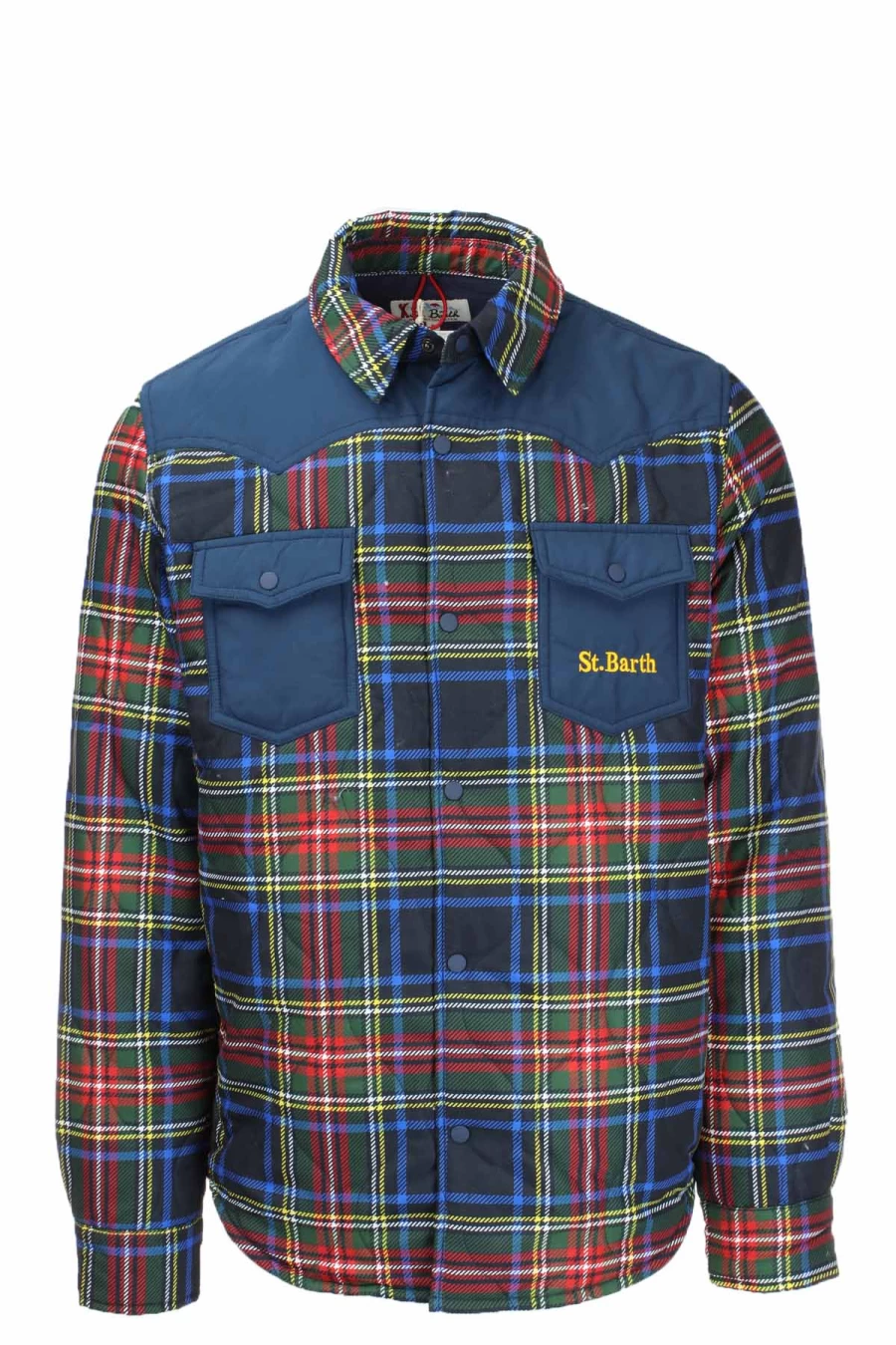 Saint Barth MC2 Tartan Checked Padded Shirt Jacket - Prestigemodauomo