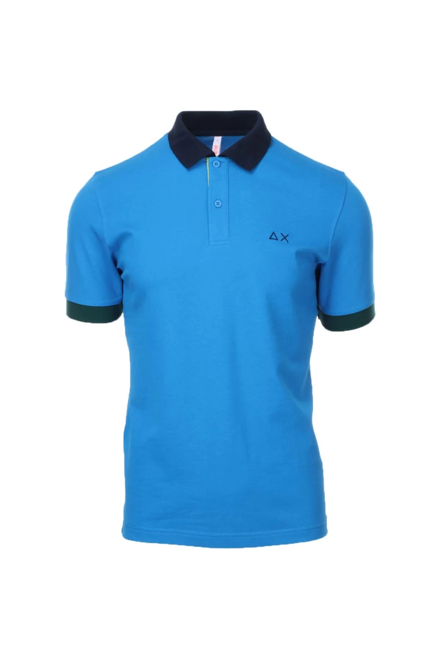 Men's Contrast Trim Half Sleeve Polo Shirt | SUN68 Premium Cotton Casual Top