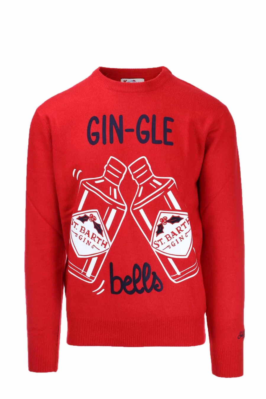 Saint Barth MC2 Wool Crew Neck Sweater - Gin-Gle Bells Design - Prestigemodauomo Collection