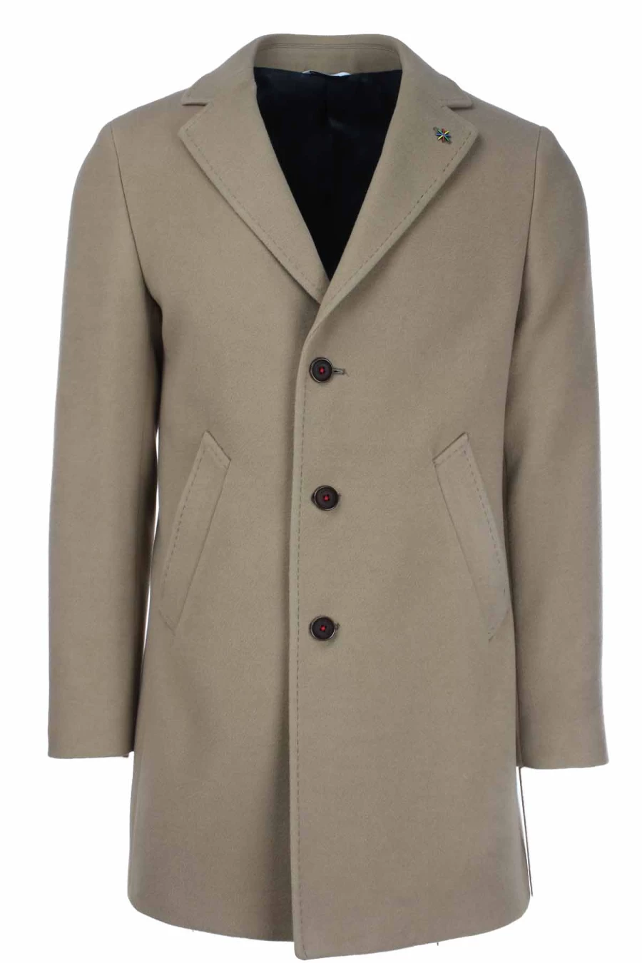 Manuel Ritz Wool Overcoat for Men - Premium Italian Tailored Single-Breasted Winter Coat