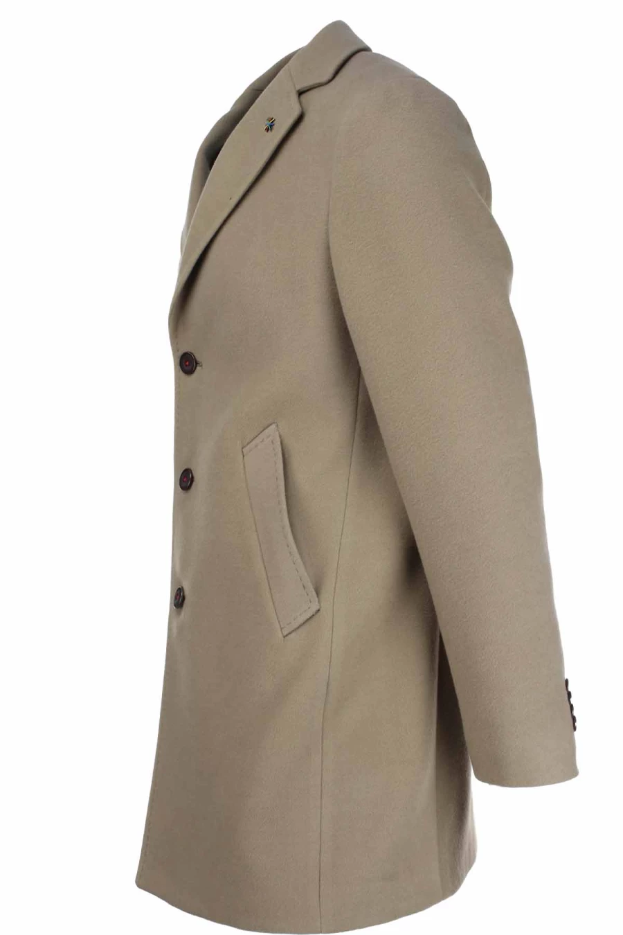 Manuel Ritz Wool Overcoat for Men - Premium Italian Tailored Single-Breasted Winter Coat
