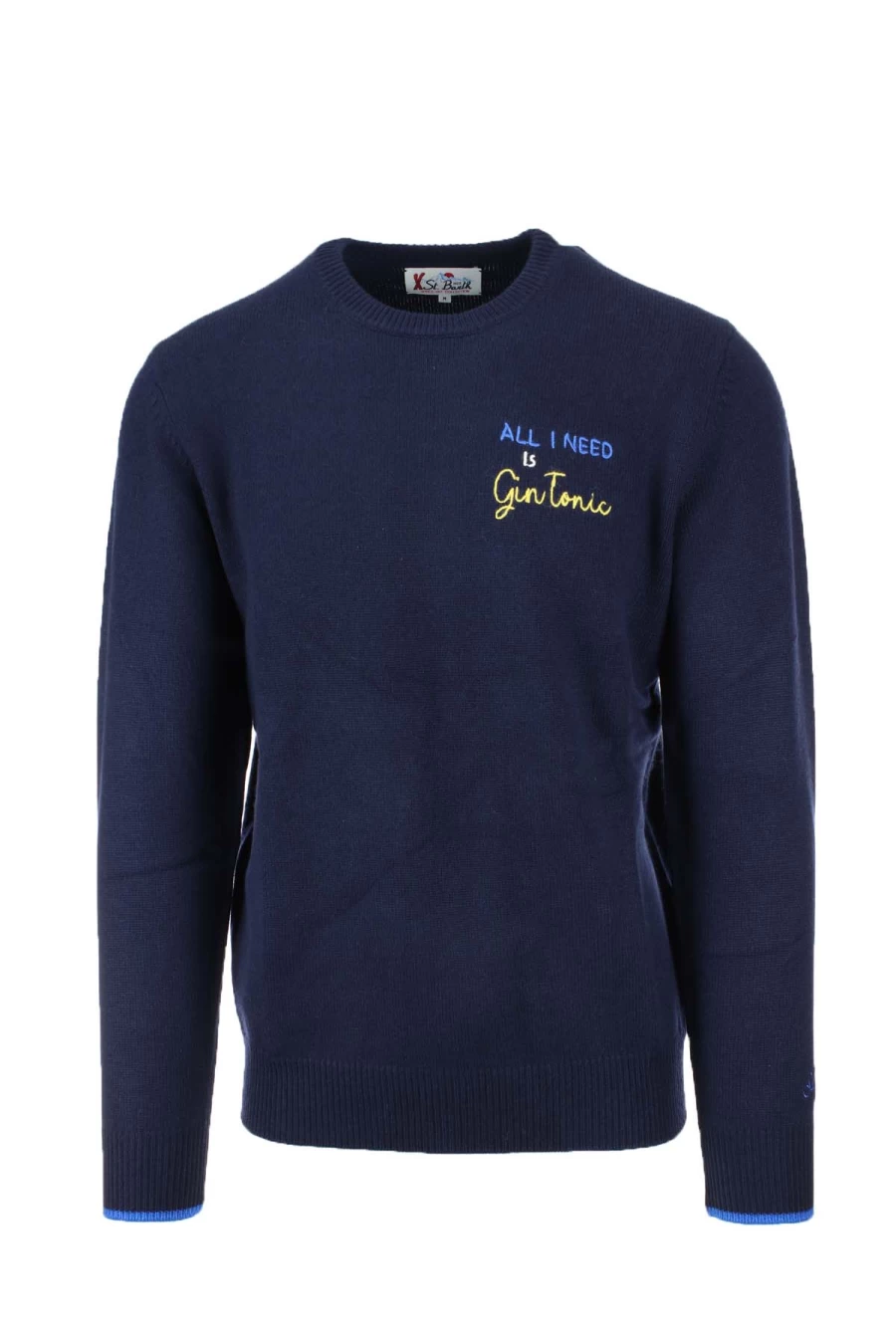 "Saint Barth MC2 Men's Wool Crewneck Sweater - Premium Pullover for Casual Wear"