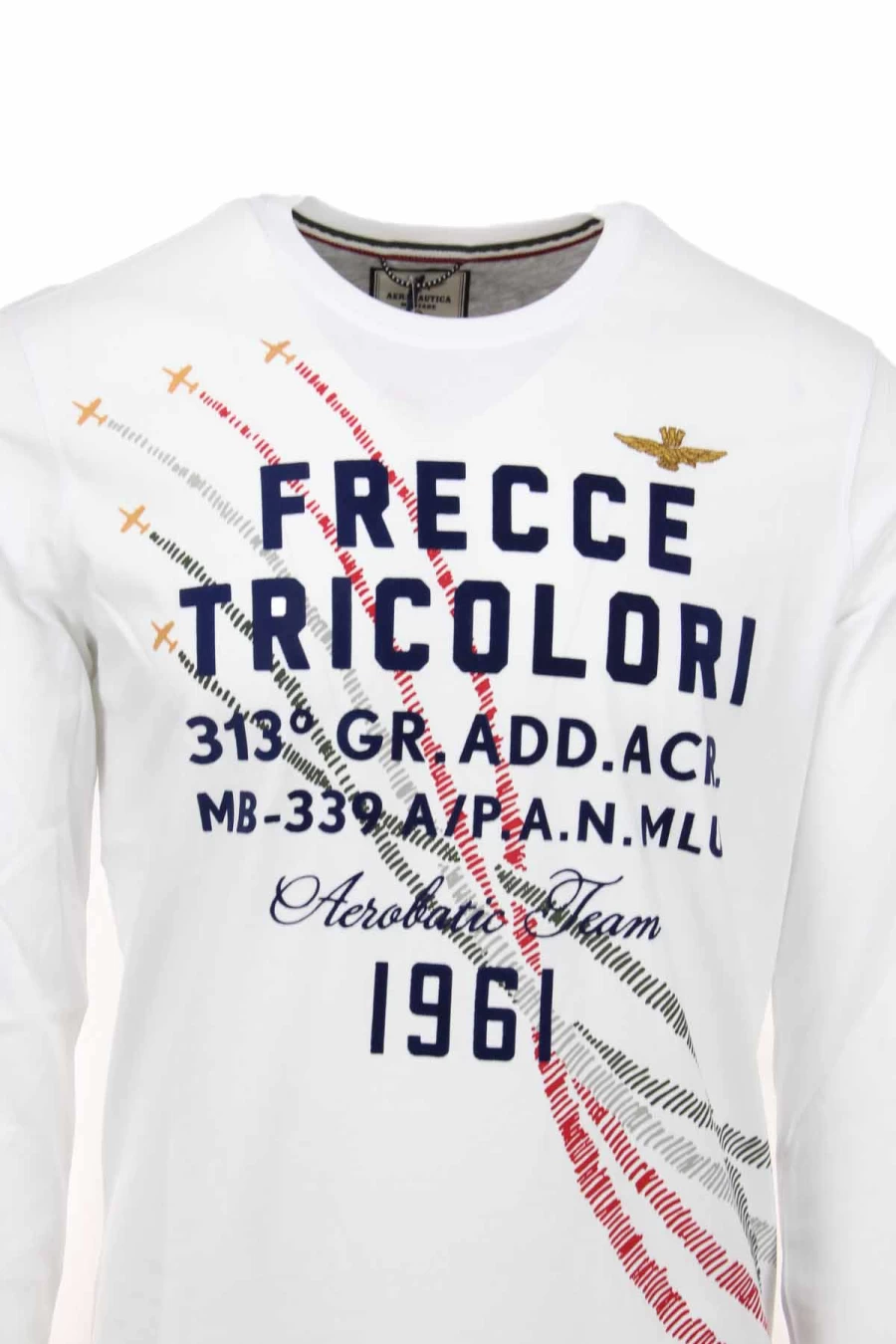 "Air Force Men's Long Sleeve T-Shirt - Tricolore Arrows Design - Military Aviation Style - Prestigemodauomo"