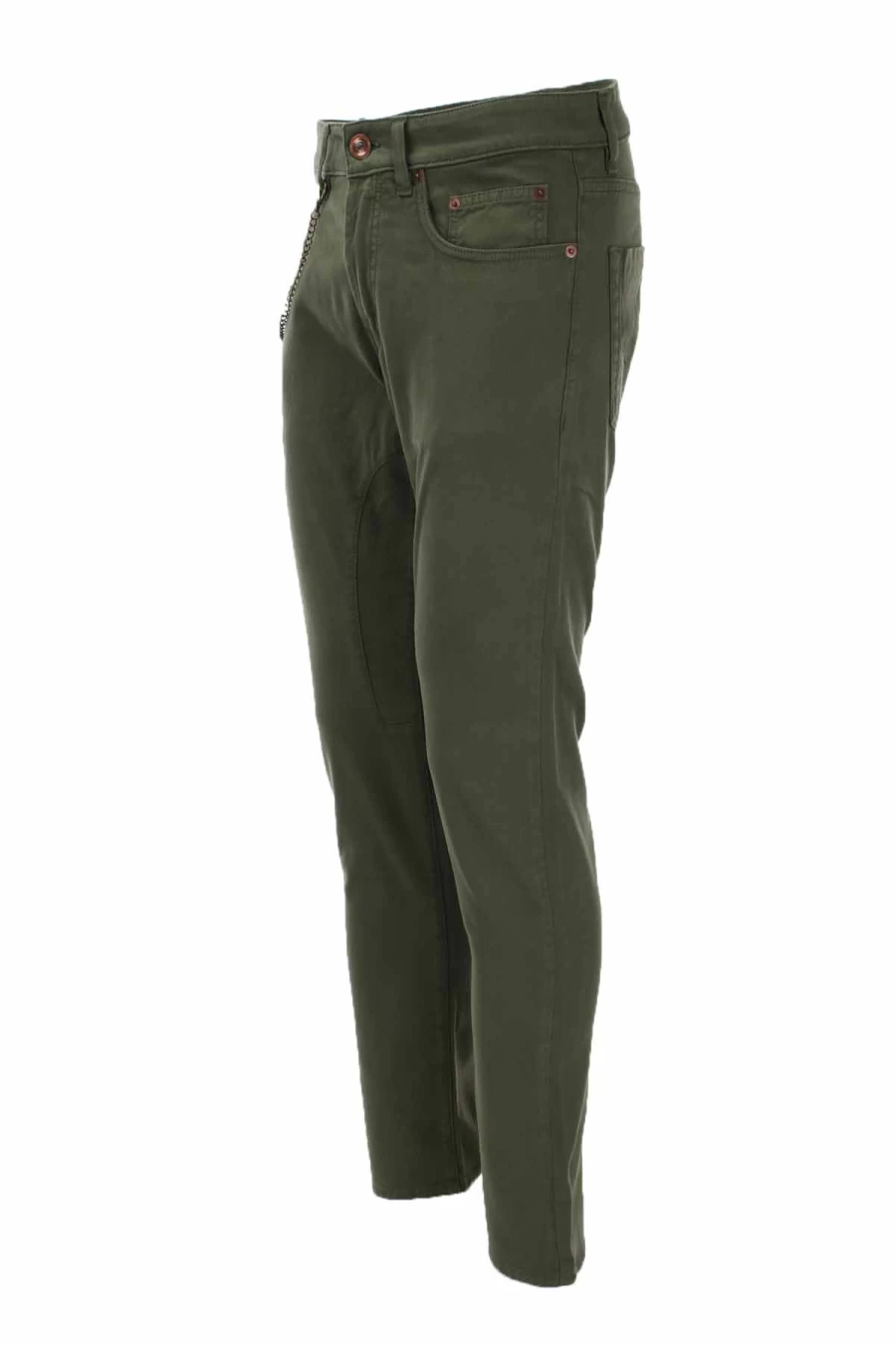 "Seville Men's 5-Pocket Cotton Trousers with Patch Detail - Siviglia Collection - Prestigemodauomo"