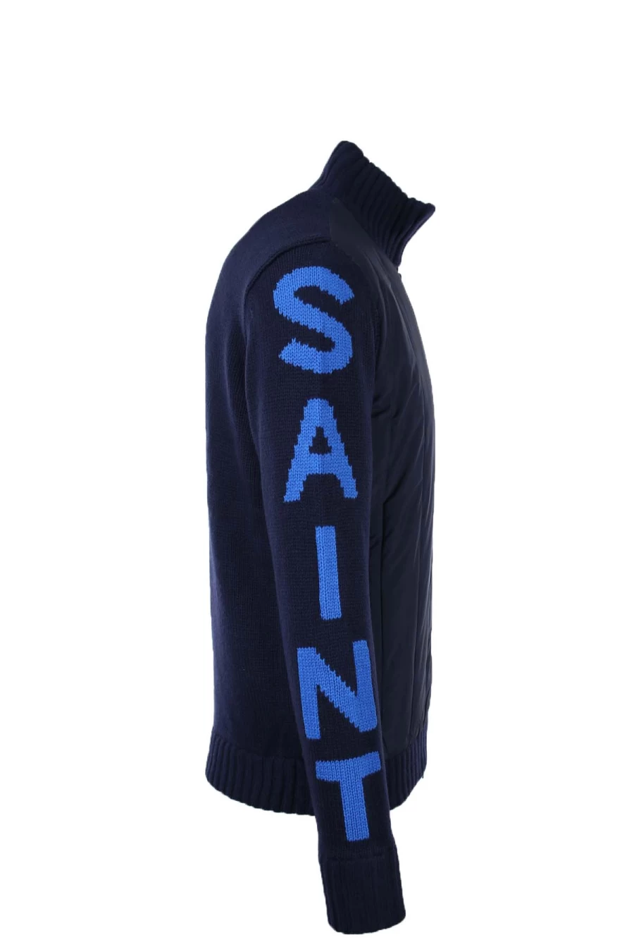 Saint Barth MC2 Wool Blend Knitted Jacket - Padded Winter Coat for Men - Prestigemodauomo Collection