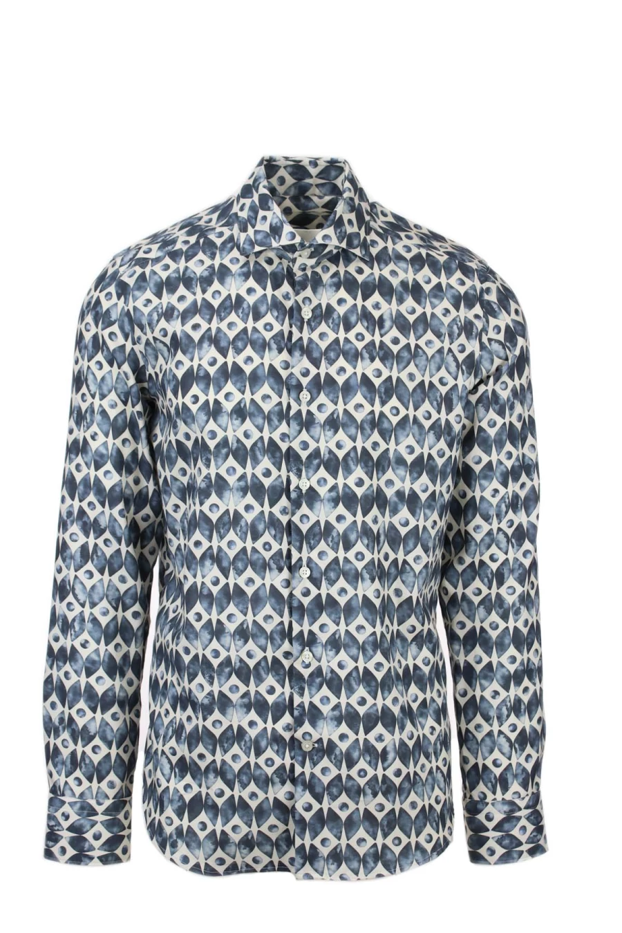 GHIRARDELLI Men's Patterned Shirt in Lightweight Technical Fabric for Comfort and Style