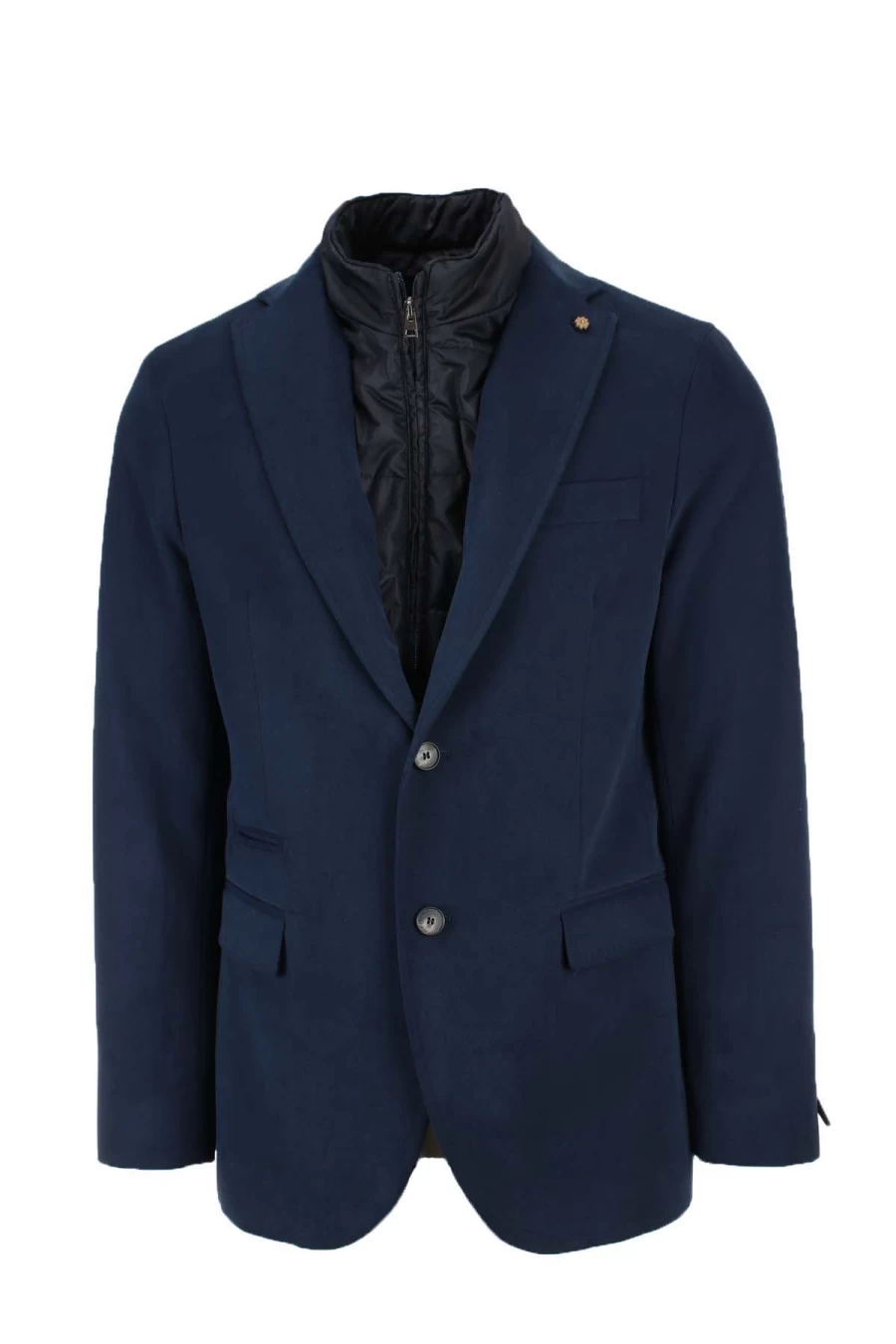 "Domenico Tagliente Men's Cotton Jacket with Detachable Bib - Premium Outerwear"