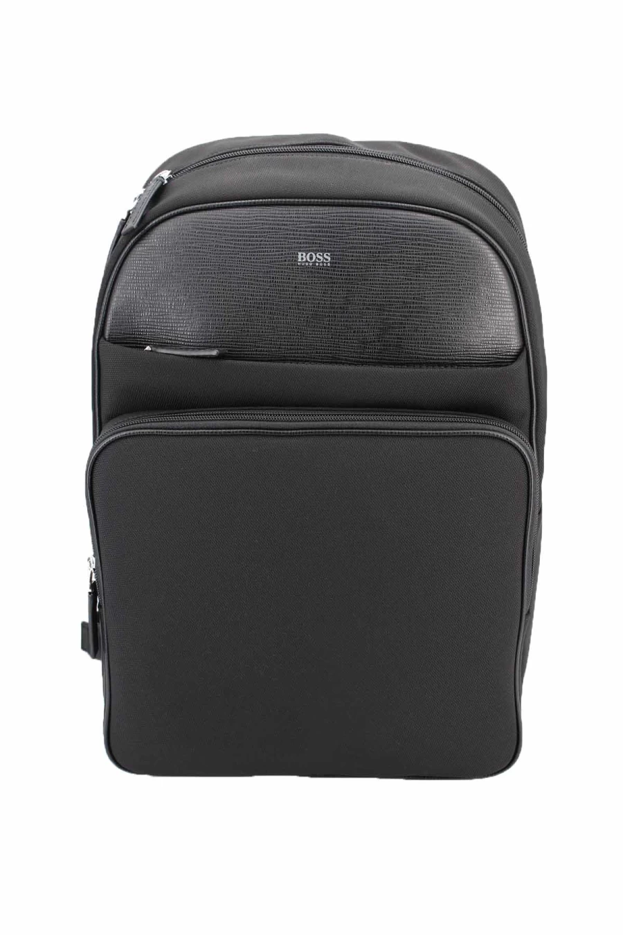 HUGO BOSS Men's Premium Leather-Trimmed Gabardine Technical Backpack - Prestigemodauomo Collection