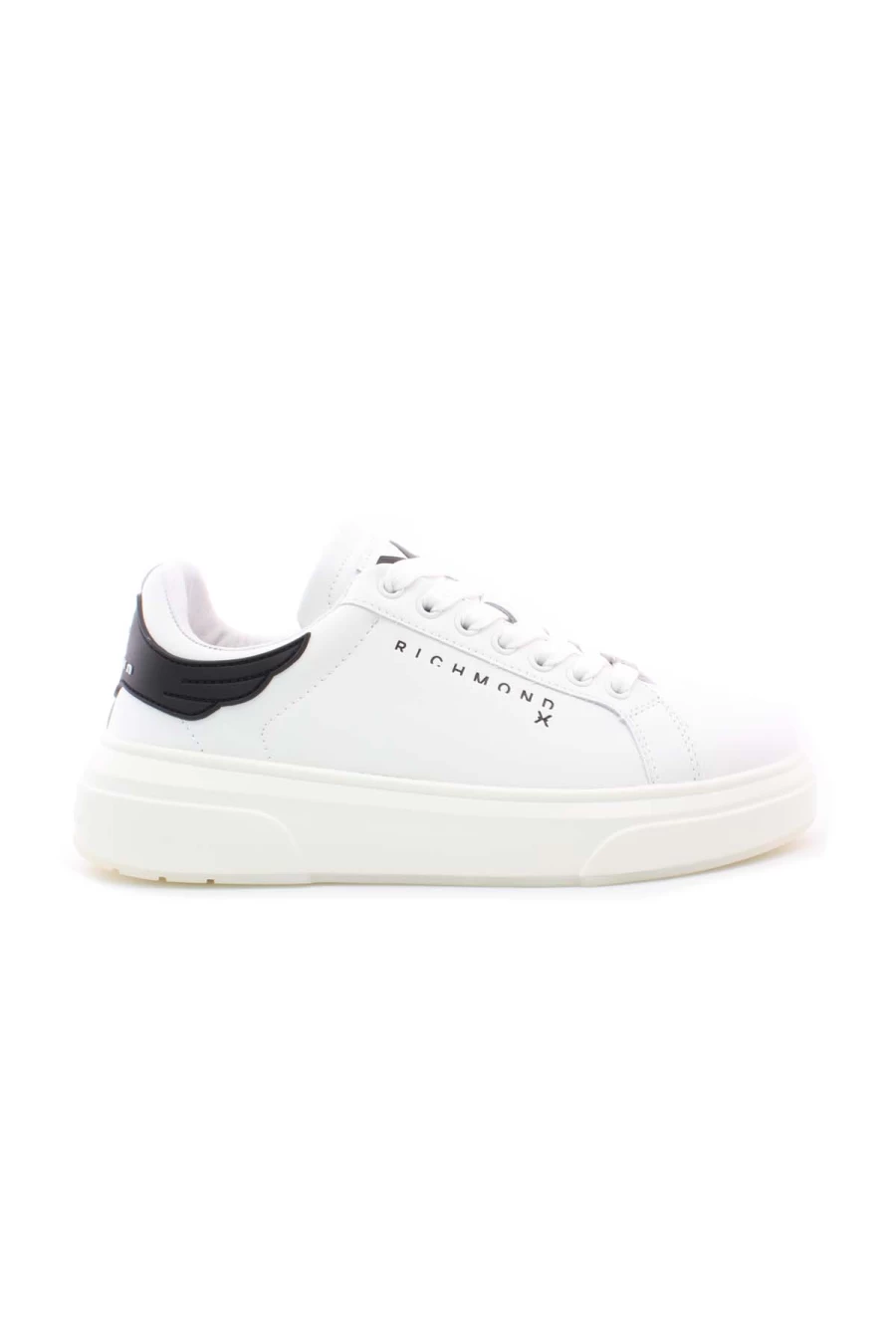 JOHN RICHMOND Men's Leather Sneakers with Logo - Premium Smooth Leather Designer Shoes