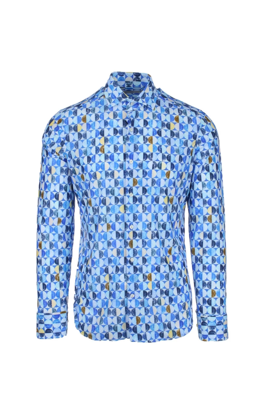 GHIRARDELLI Men's Patterned Shirt in Lightweight Technical Fabric for Comfort and Style