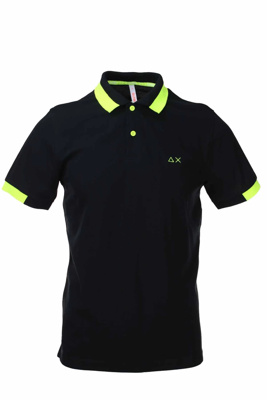 Men's Fluorescent Half-Sleeve Polo Shirt - Breathable Cotton Piqué - SUN68 Premium Casual Wear
