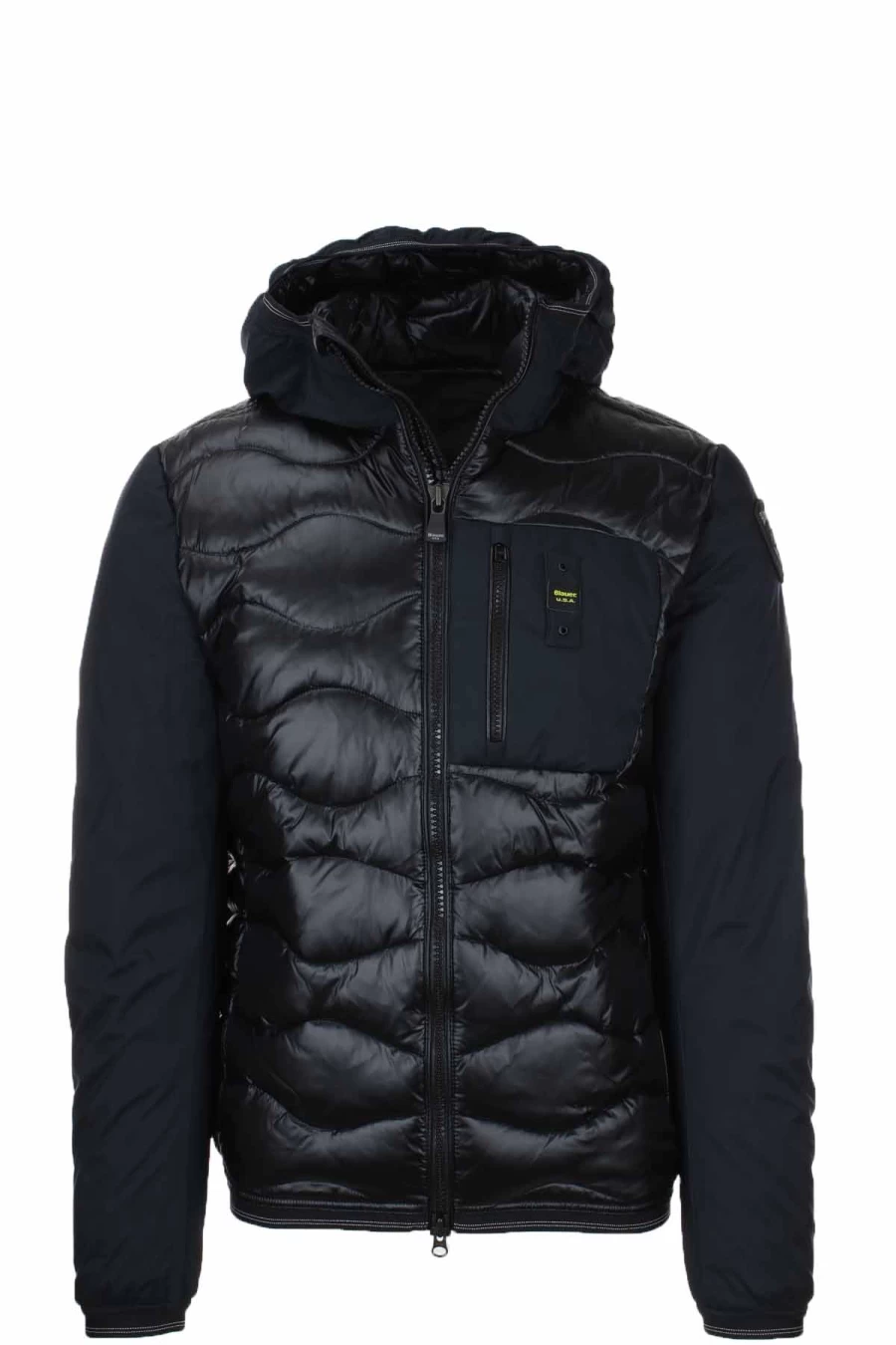 Blauer Nixon Nylon Neoprene Down Jacket - Men's Winter Coat - Prestigemodauomo Collection