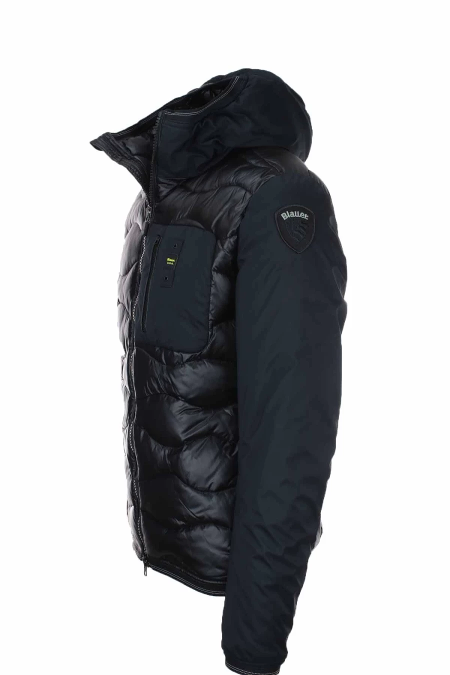 Blauer Nixon Nylon Neoprene Down Jacket - Men's Winter Coat - Prestigemodauomo Collection