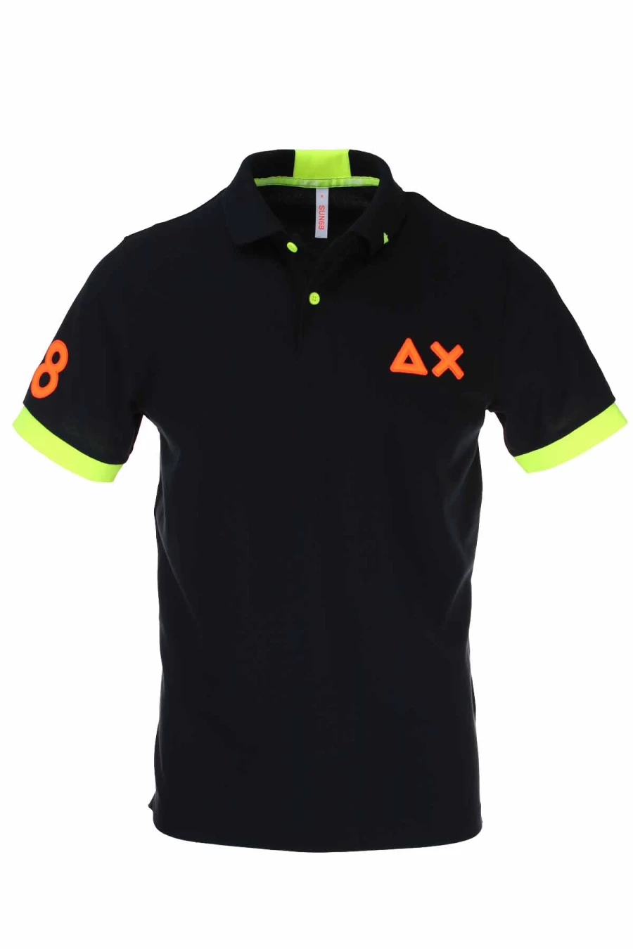 "Sun68 Men's Fluo Half Sleeve Polo Shirt – Premium Cotton Casual Wear"