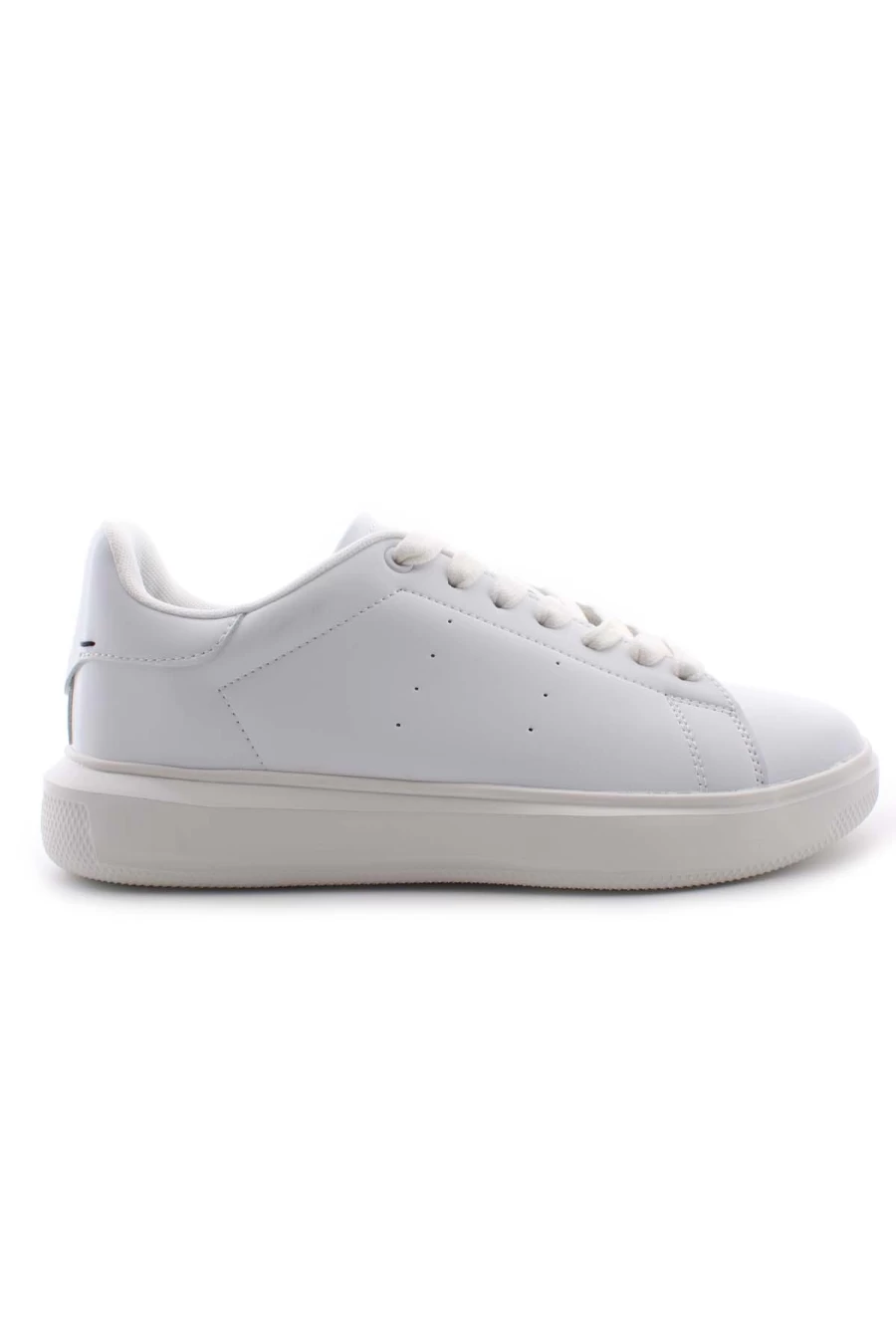 Save The Duck Hoof All White Vegan Leather Low Top Sneakers - Eco-Friendly Men's Shoes