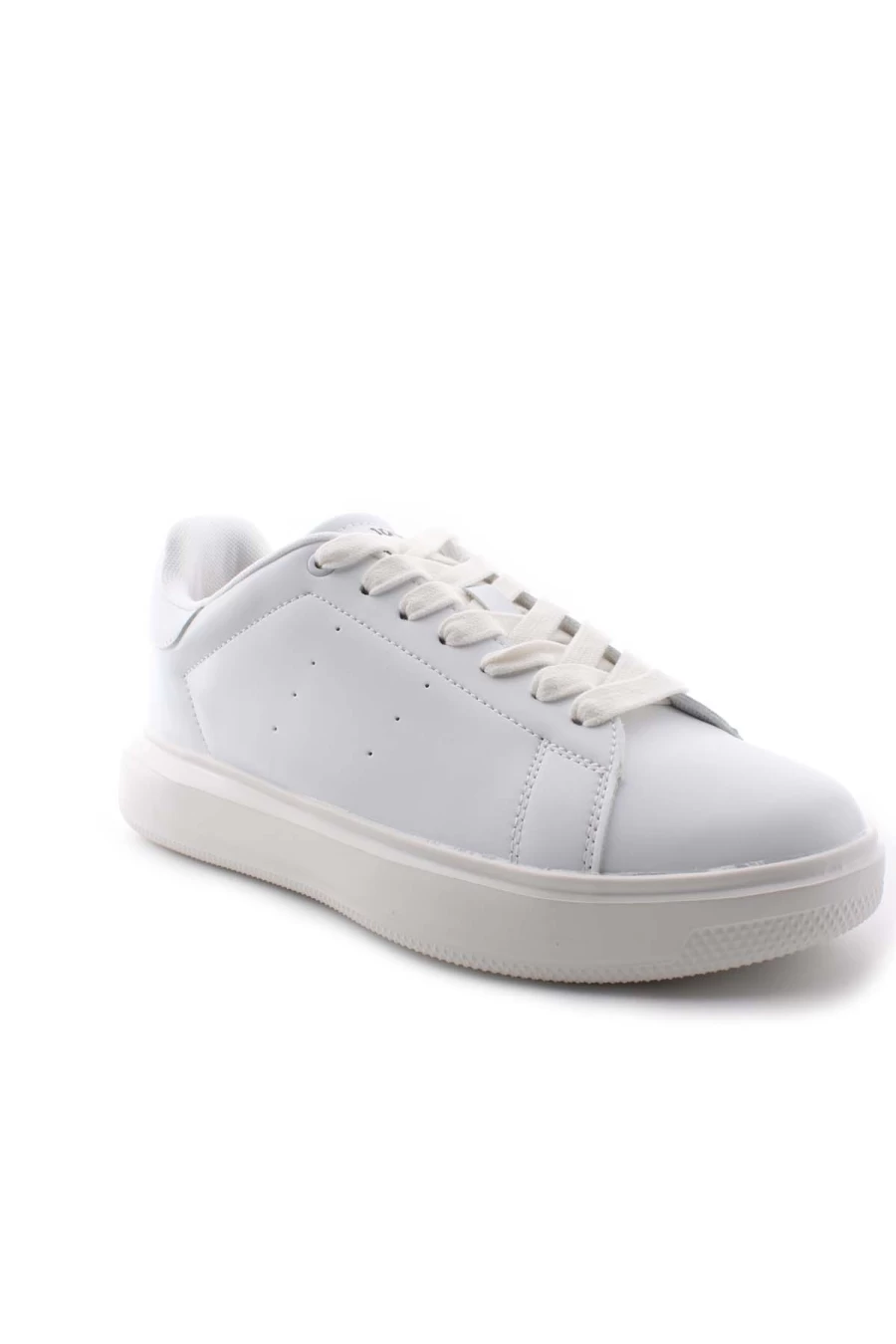 Save The Duck Hoof All White Vegan Leather Low Top Sneakers - Eco-Friendly Men's Shoes