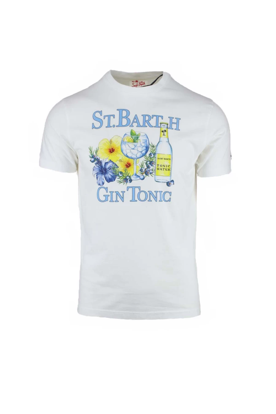 Saint Barth MC2 Gin & Tonic Graphic Half Sleeve T-Shirt for Men - Premium Cotton Casual Tee
