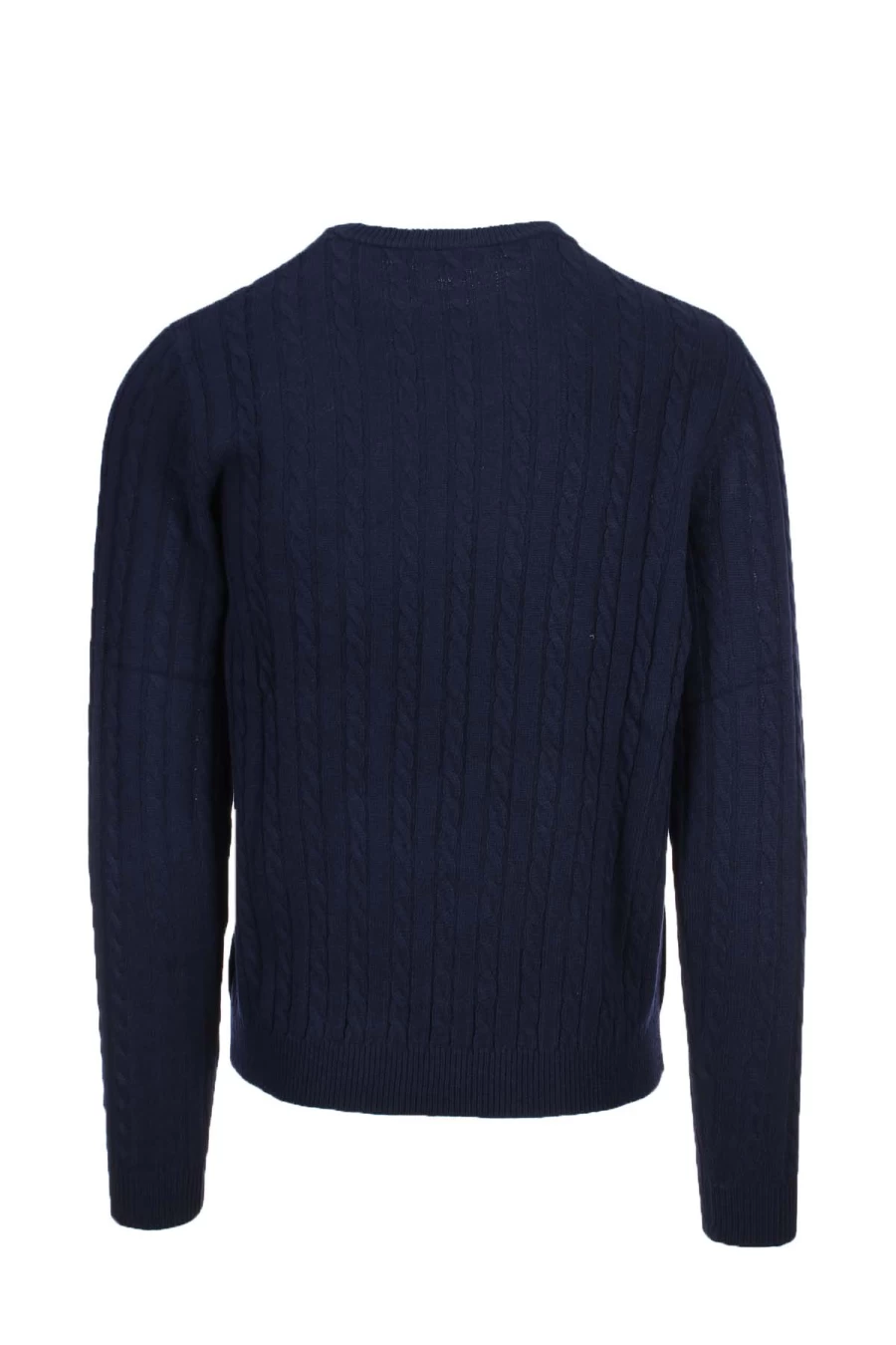 Wool Cable Knit Crewneck Sweater for Men | SUN68 Premium Collection