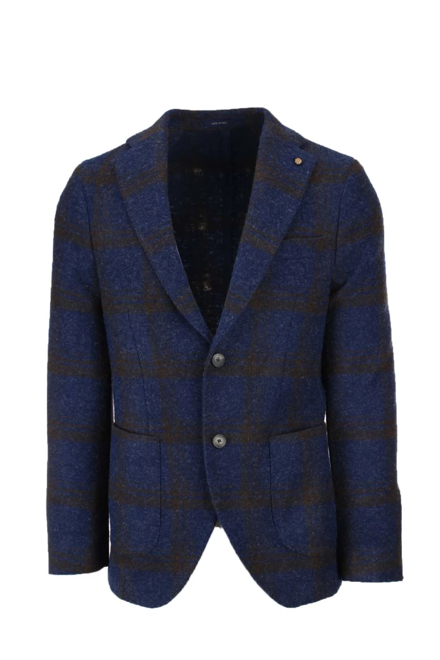 "Domenico Tagliente Men's Single-Breasted Checked Wool Jacket | Premium Wool Blazer | Prestige Moda Uomo"