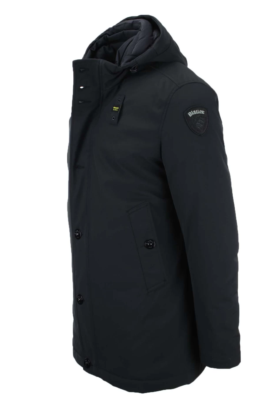BLAUER Men's Neoprene Parka with Removable Hood - Chester Style Coat for Winter