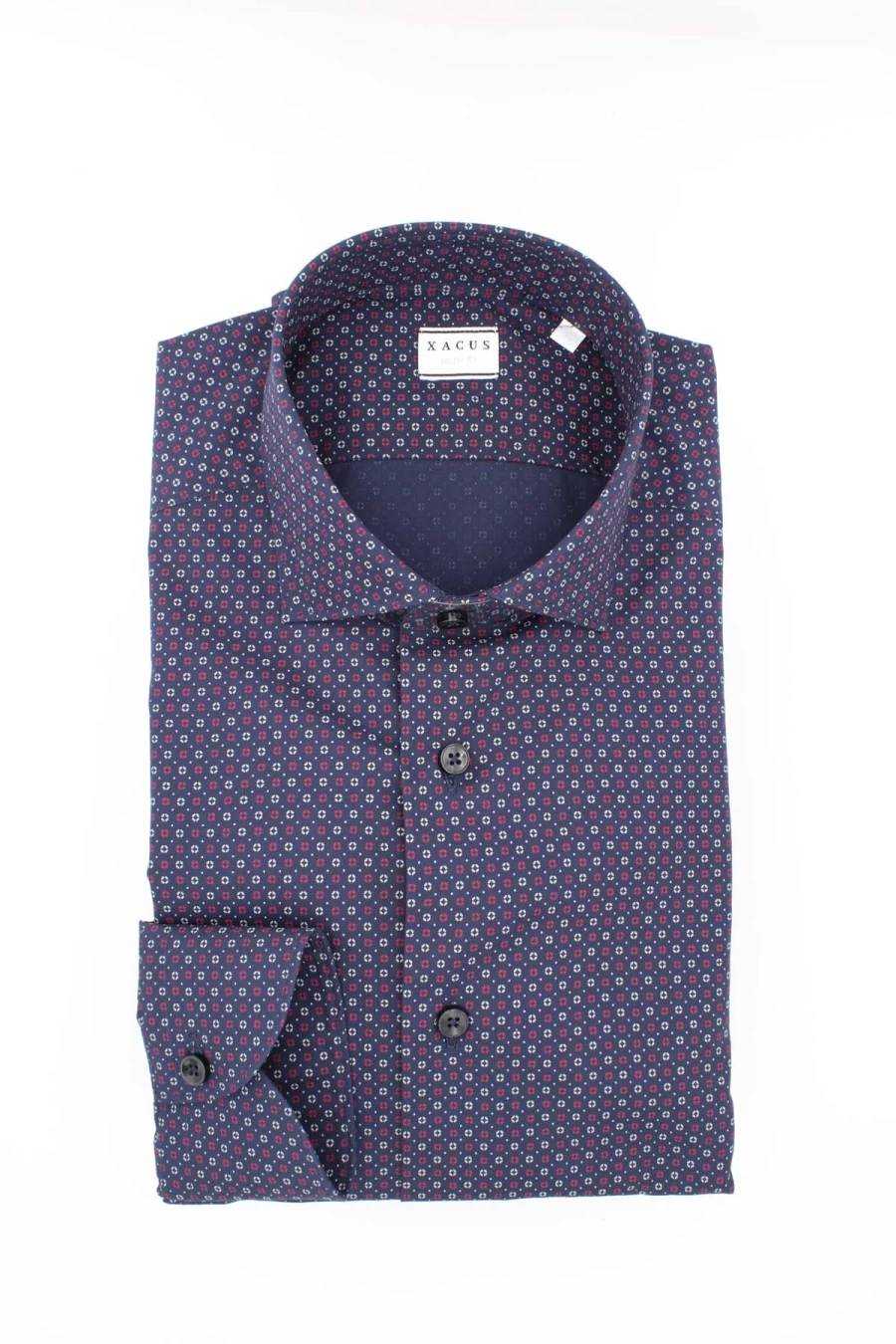 XACUS Men's Long Sleeve Cotton Shirt with Unique Pattern - Stylish Casual Wear
