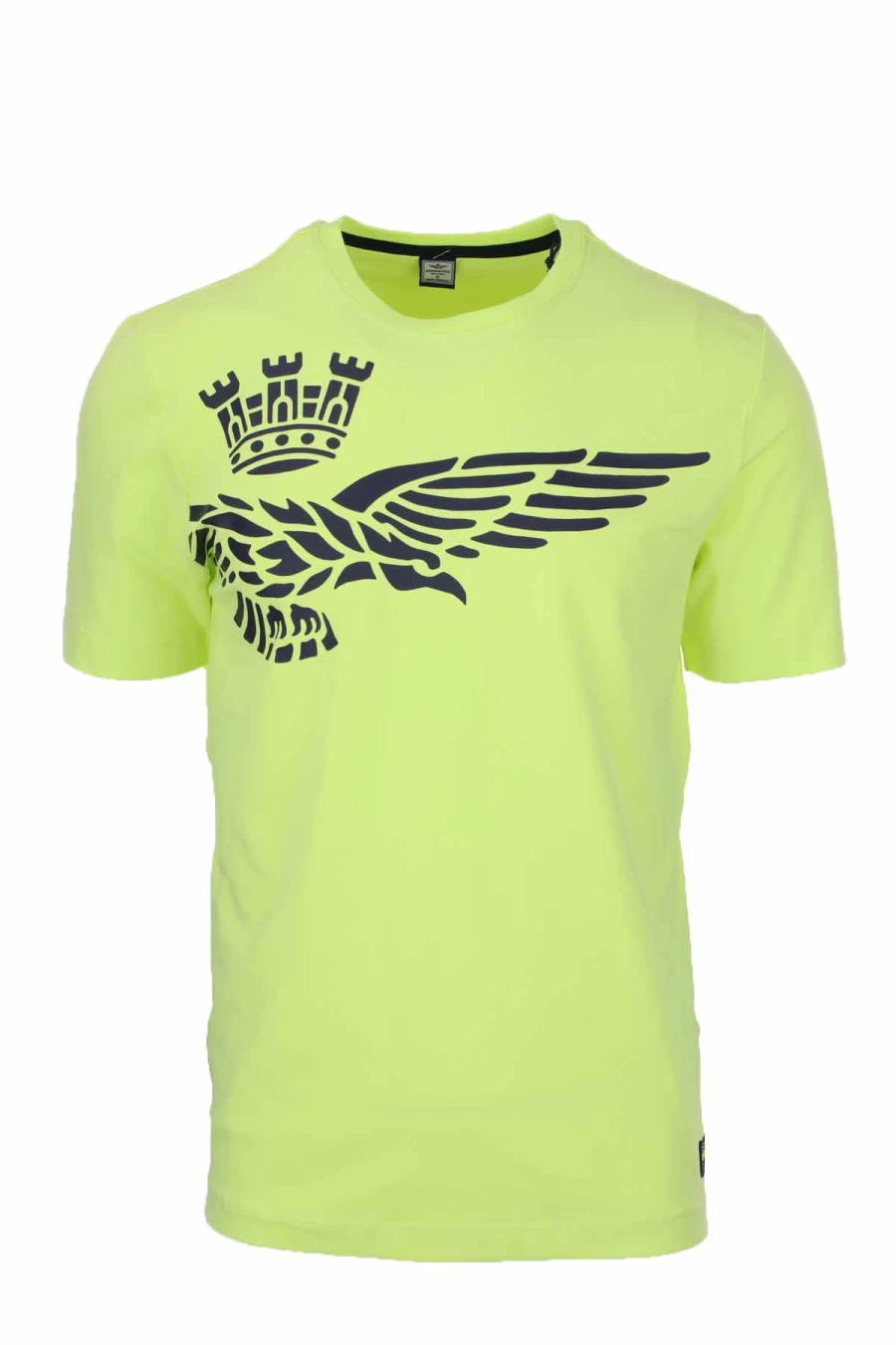 Air Force Half Sleeve Stretch Cotton T-Shirt with Maxi Logo - Men's Casual Tee
