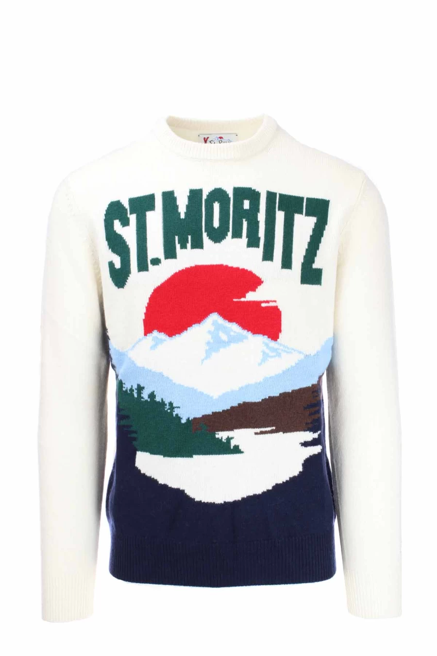 Saint Barth MC2 Wool Crewneck Sweater for Men - St. Moritz Collection - Premium Knitwear