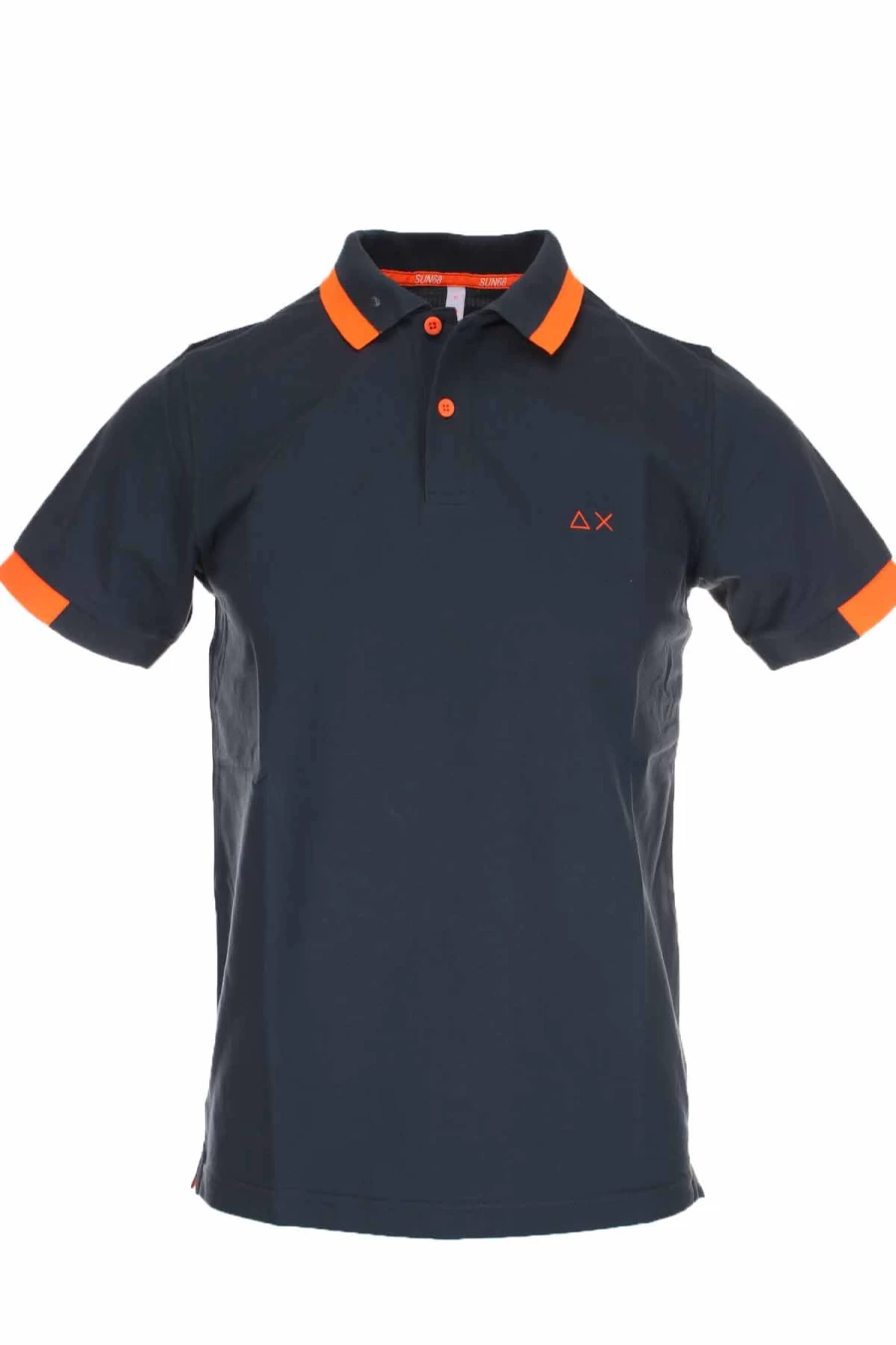 SUN68 Men's Half Sleeve Polo Shirt with Fluorescent Trim - Prestigemodauomo Collection