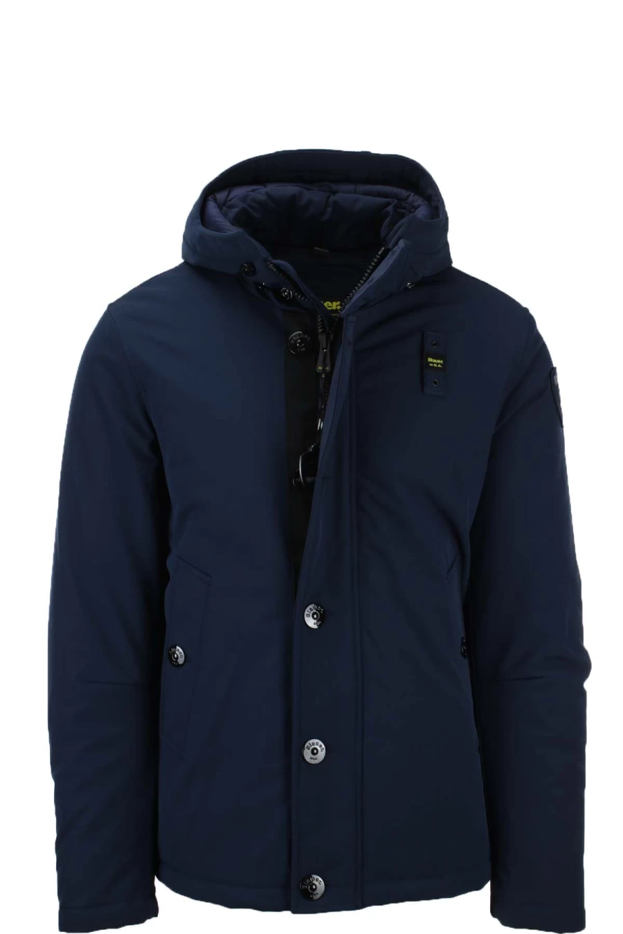 BLAUER Andrew Neoprene Hooded Jacket for Men - Waterproof Windbreaker Outdoor Coat