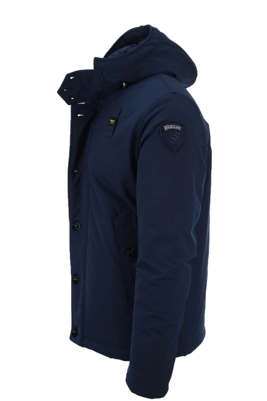 BLAUER Andrew Neoprene Hooded Jacket for Men - Waterproof Windbreaker Outdoor Coat