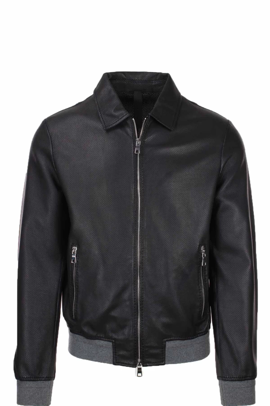"The Jack Men's Premium Micro-Perforated Leather Jacket – Stylish & Breathable Giubbotto In Pelle"