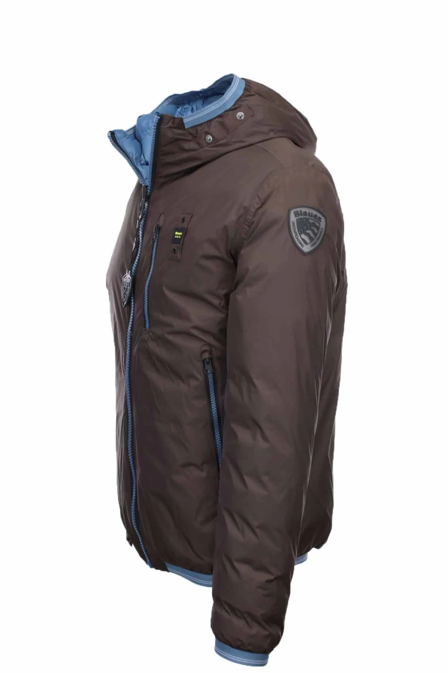 "BLAUER Reversible Eco-Friendly Puffer Jacket for Men - Giubbotto Piumino Prestigemodauomo"